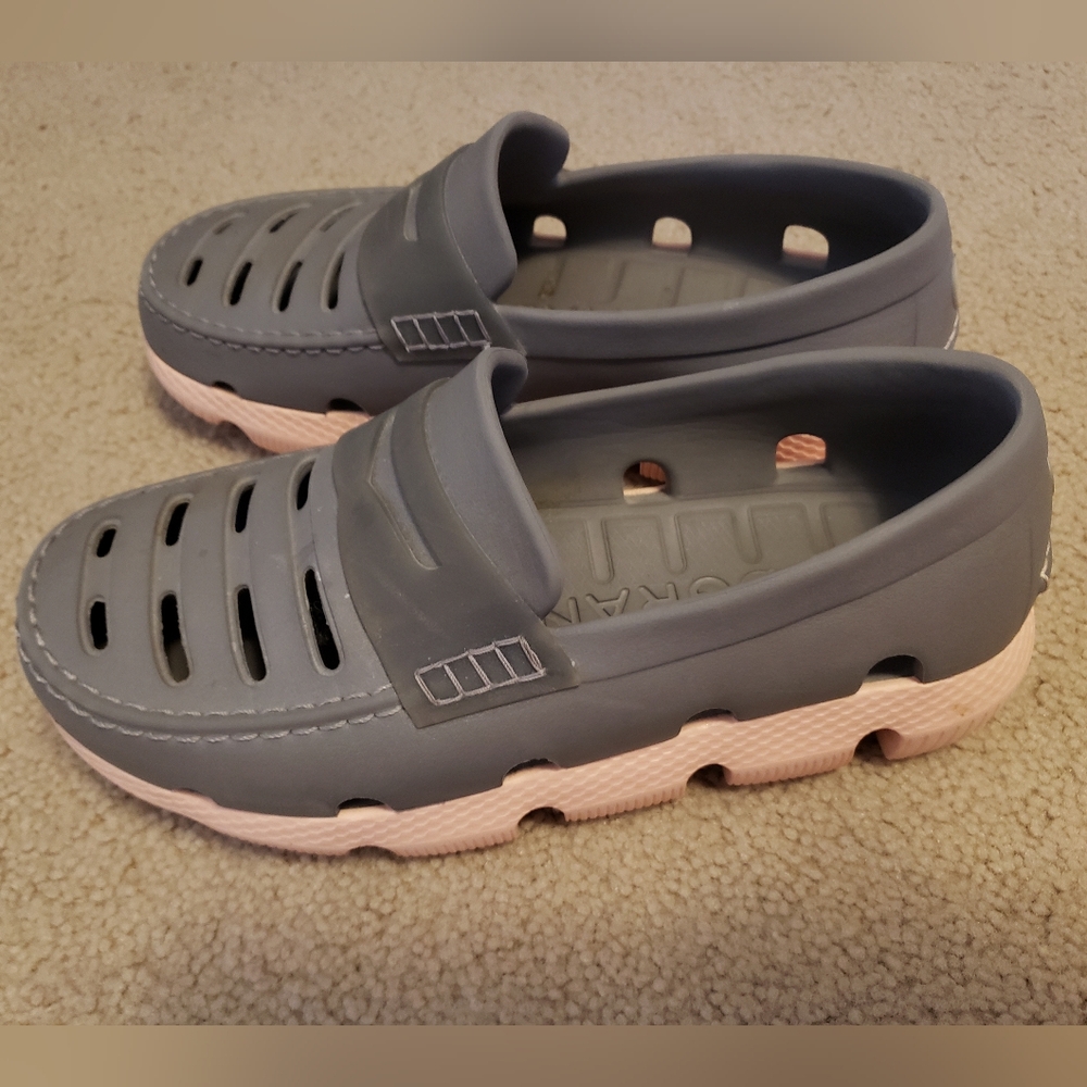 Cole Haan Zerogrand Loafers. Pink And Gray Rubber